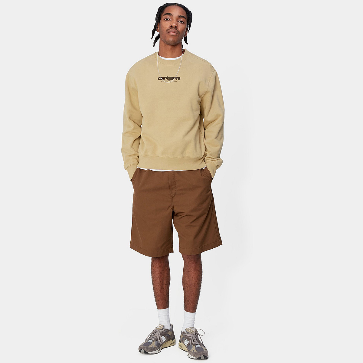 Carhartt WIP Ink Bleed Sweater Sable/Tobacco Stone Washed Carhartt WIP Ink Bleed Sweater Sable/Tobacco Stone Washed