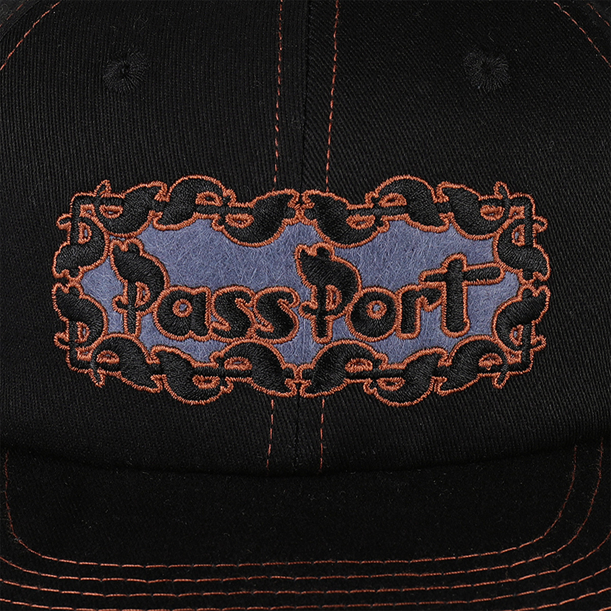 Pass Port Pattoned Casual Cap Black Pass Port Pattoned Casual Cap Black