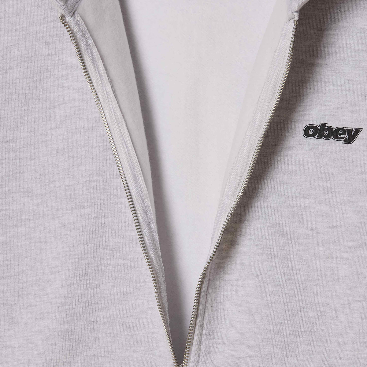 Obey Gaze Extra Heavy Zip Hooded Sweater Ash Grey Obey Gaze Extra Heavy Zip Hooded Sweater Ash Grey