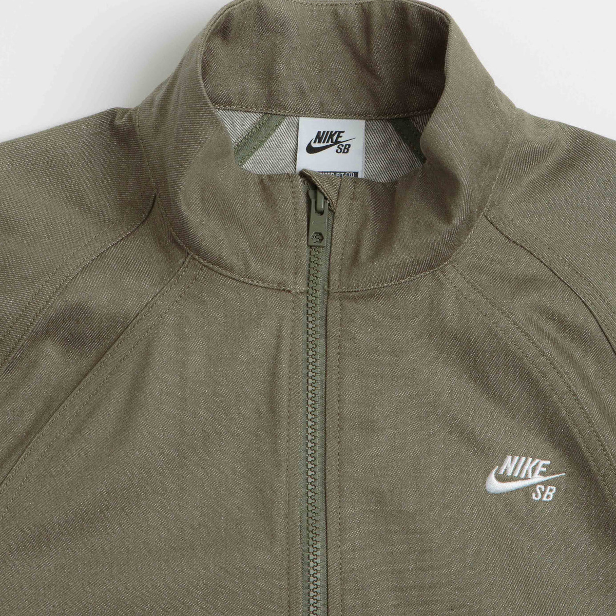 Nike SB Denim Track Jacket Medium Olive/White Nike SB Denim Track Jacket Medium Olive/White