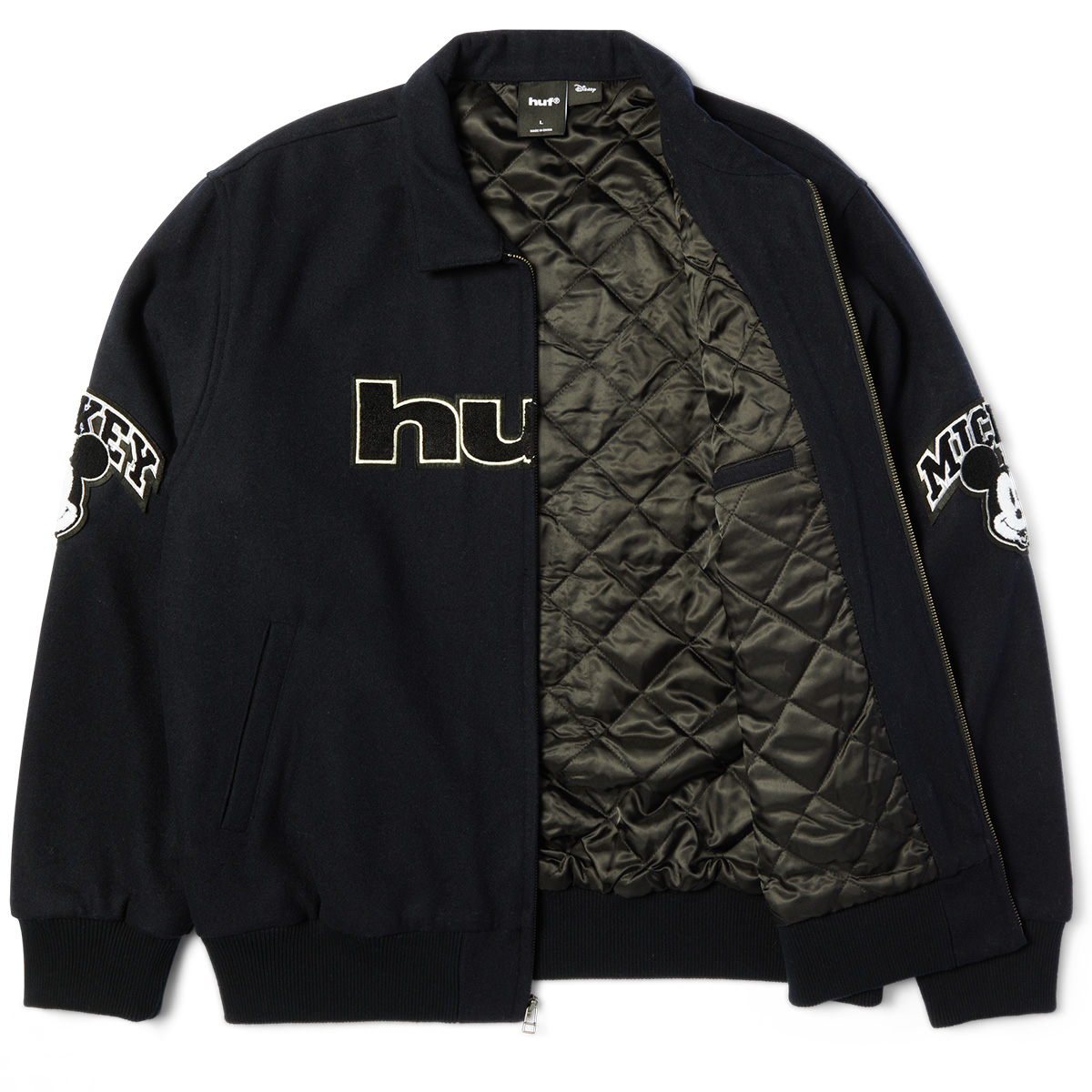 HUF x Mickey Worldwide Tour Varsity Jacket Navy