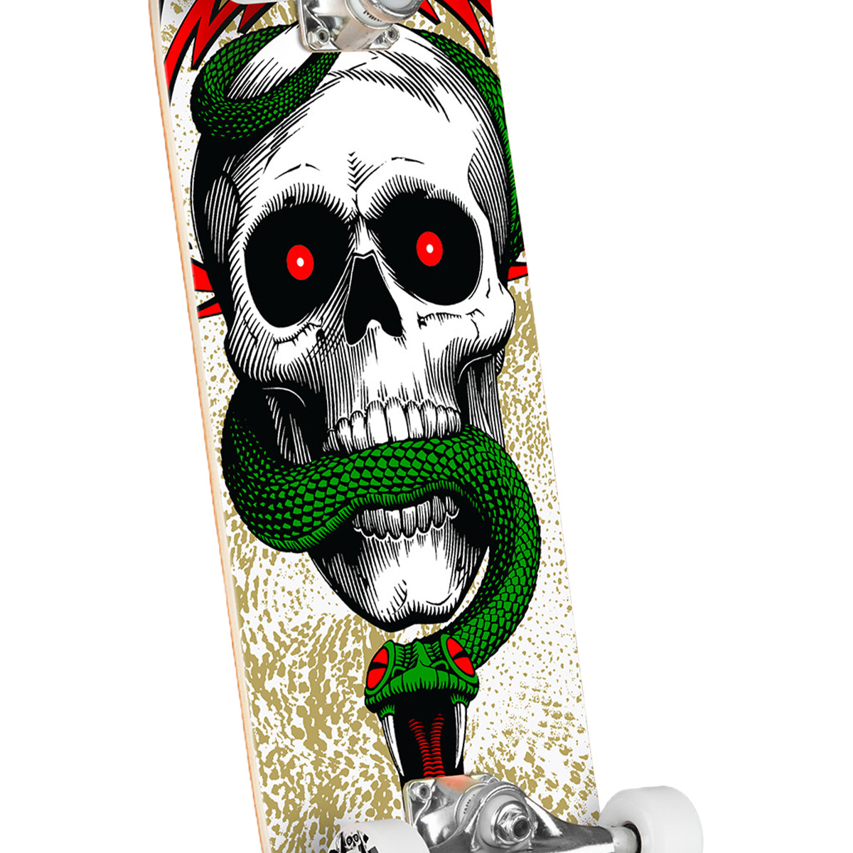 Powell Peralta Skull & Snake Complete Skateboard White / Metallic Gold 7.75
