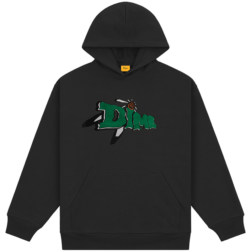 Dime Encino Chenille Hoodie Black