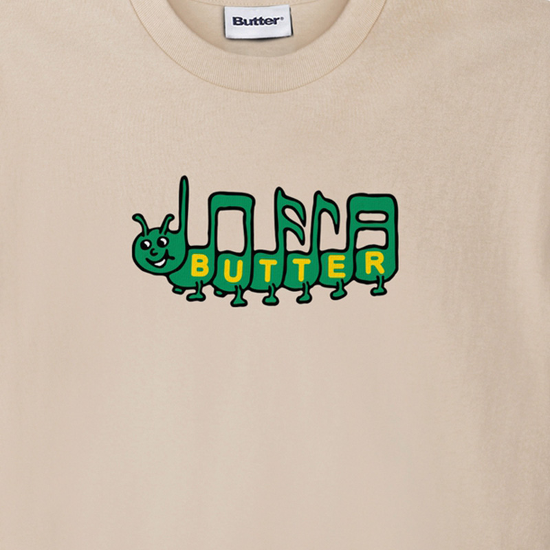 Butter Goods Caterpillar T-Shirt Sand Butter Goods Caterpillar T-Shirt Sand