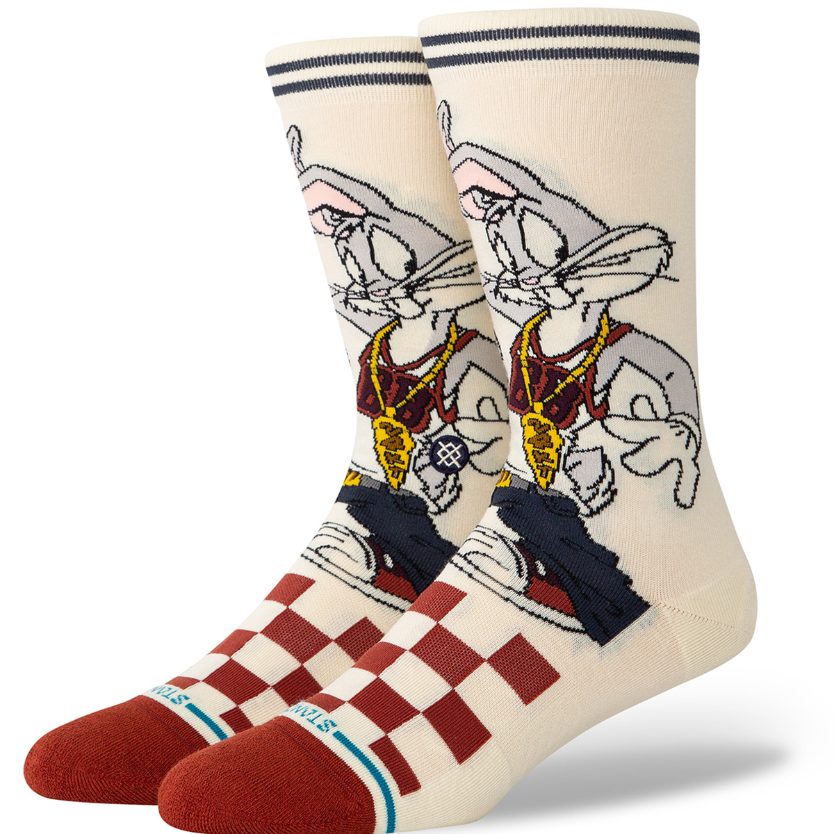 Stance Bugs Crew Socks Vintage White