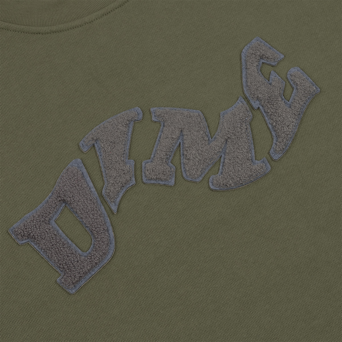 Dime College Crewneck Sweater Army Green