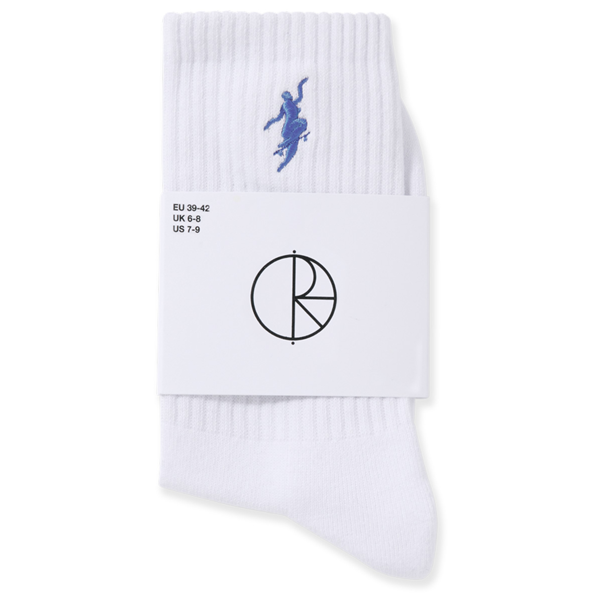 Polar No Comply Rib Socks White/Blue Polar No Comply Rib Socks White/Blue