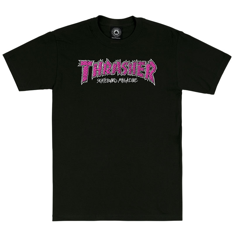 Thrasher Brick T-Shirt Black