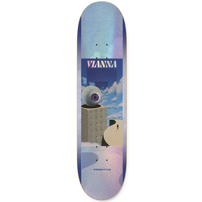Primitive Vianna Sight Skateboard Deck Blue 8.5