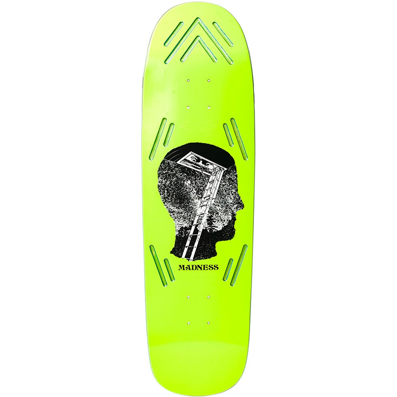 Madness Out Of Mind R7 Skateboard Deck Neon Yellow 9.13