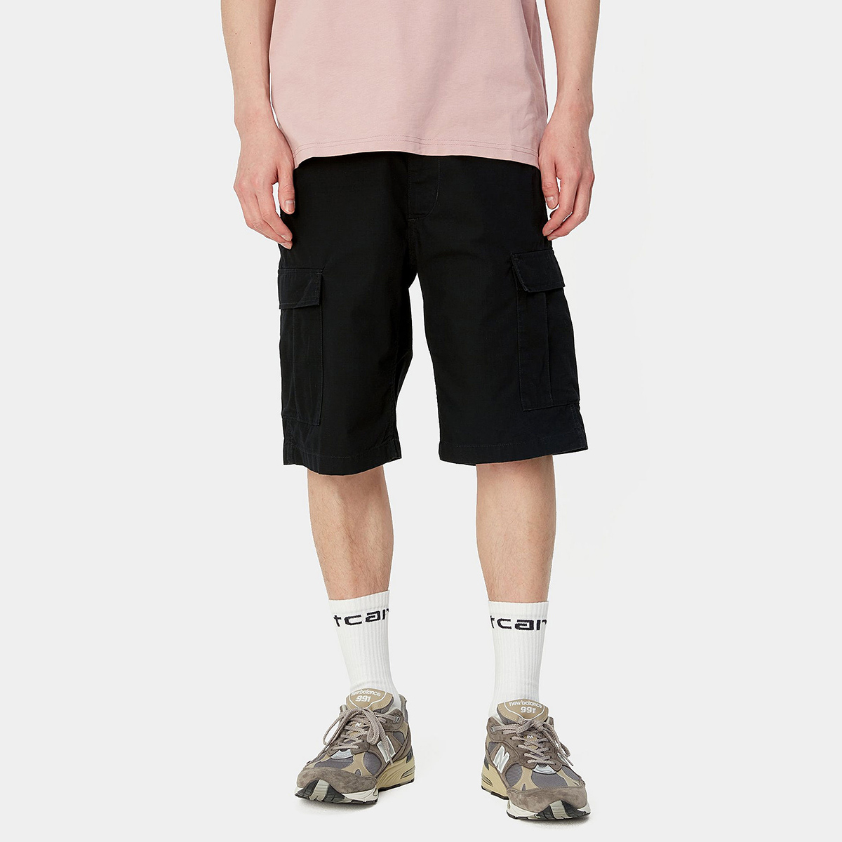 Carhartt WIP Aviation Short Black Rinsed