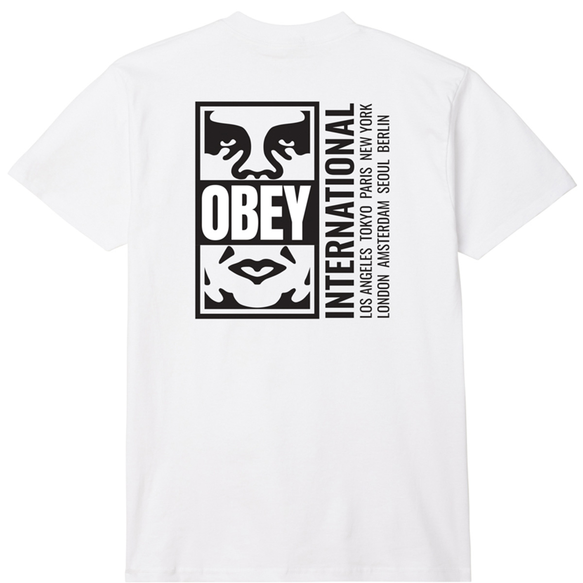 Obey Icon Split T-Shirt White Obey Icon Split T-Shirt White
