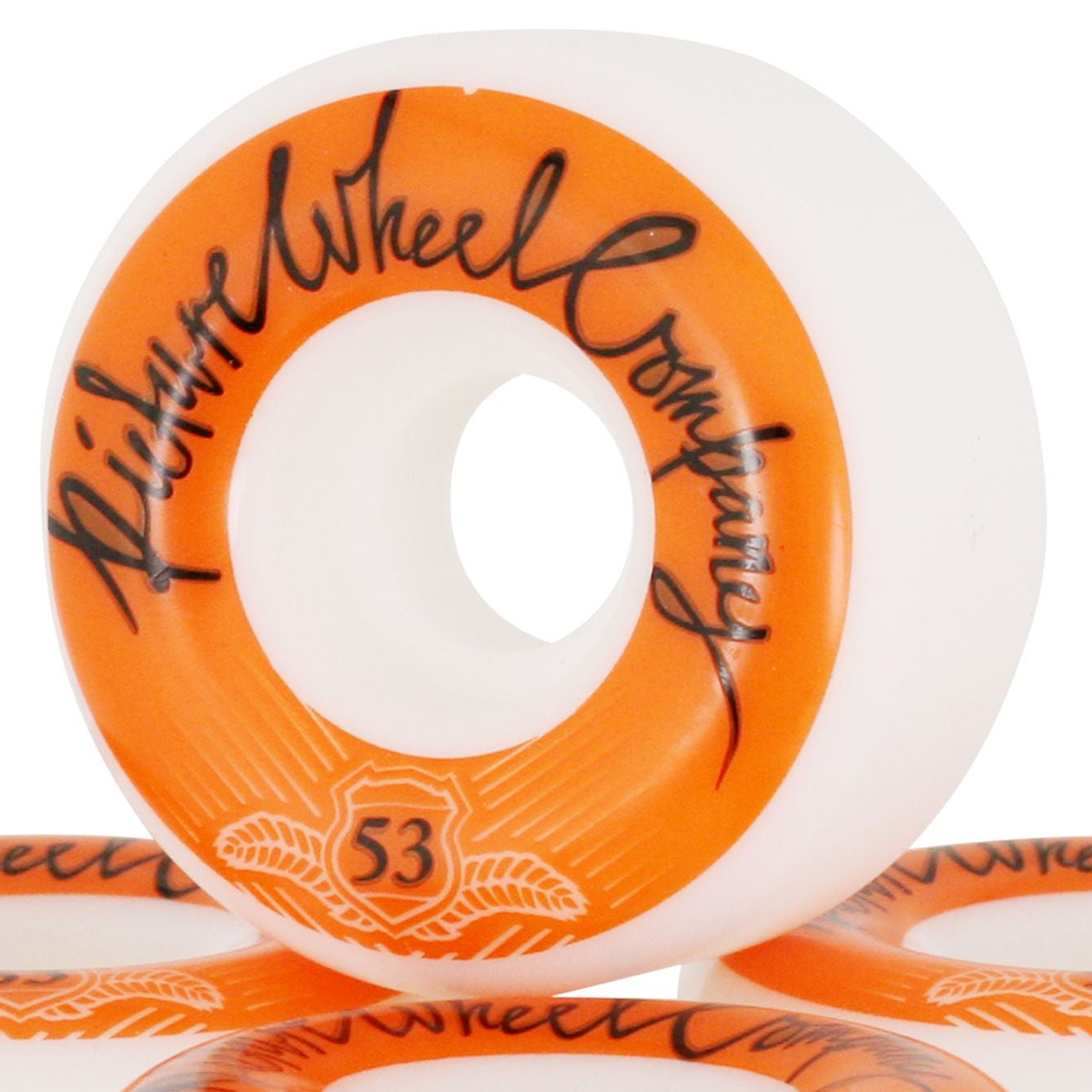 Picture Wheel Co Pop Reverse Background Orange Classic Shape Wheels 99A 53mm