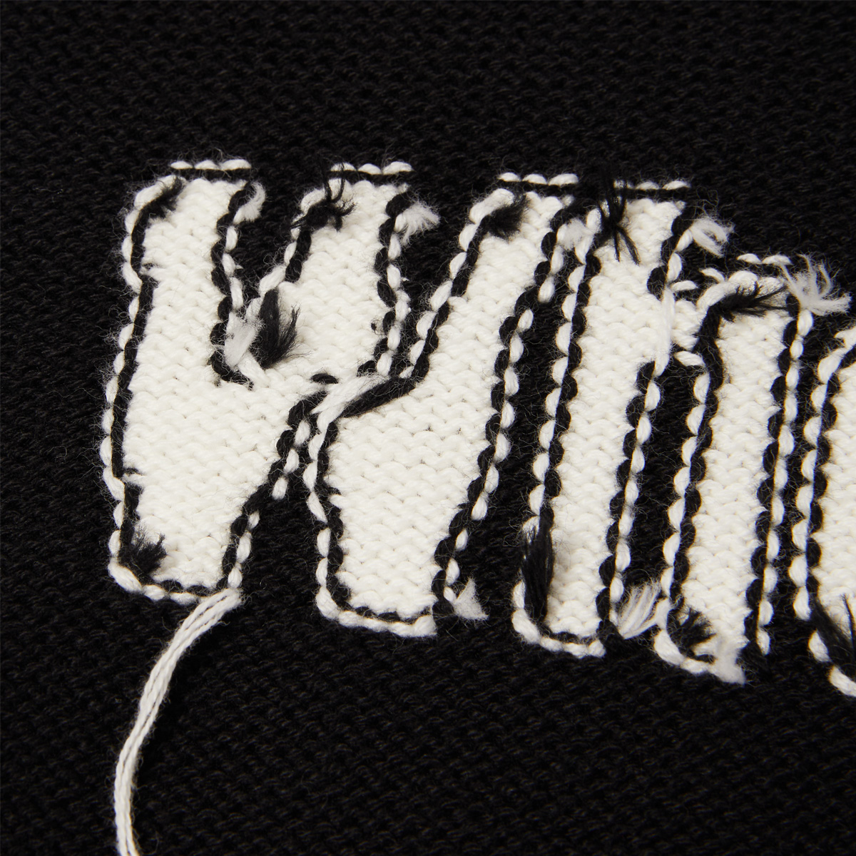 HUF x Chainsaw Survive Cable Knit Sweater Black