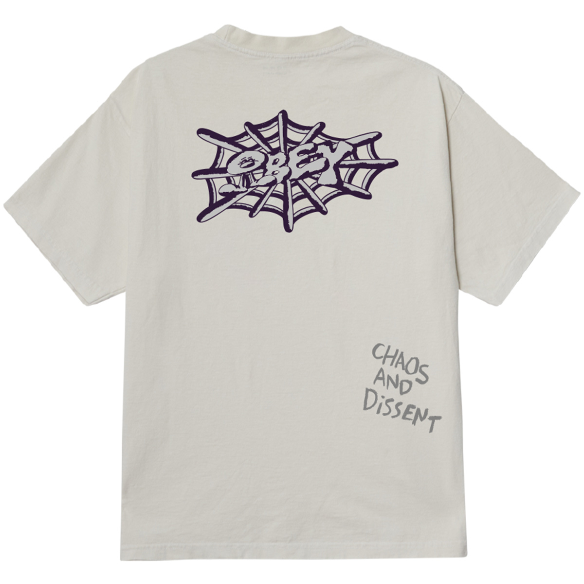 Obey Chaos And Dissent T-Shirt Chalk White