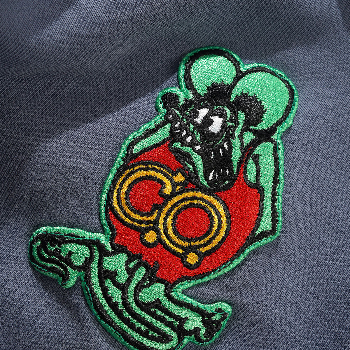 Cash Only Service Zip-Thru Hooded Sweater Washed Navy