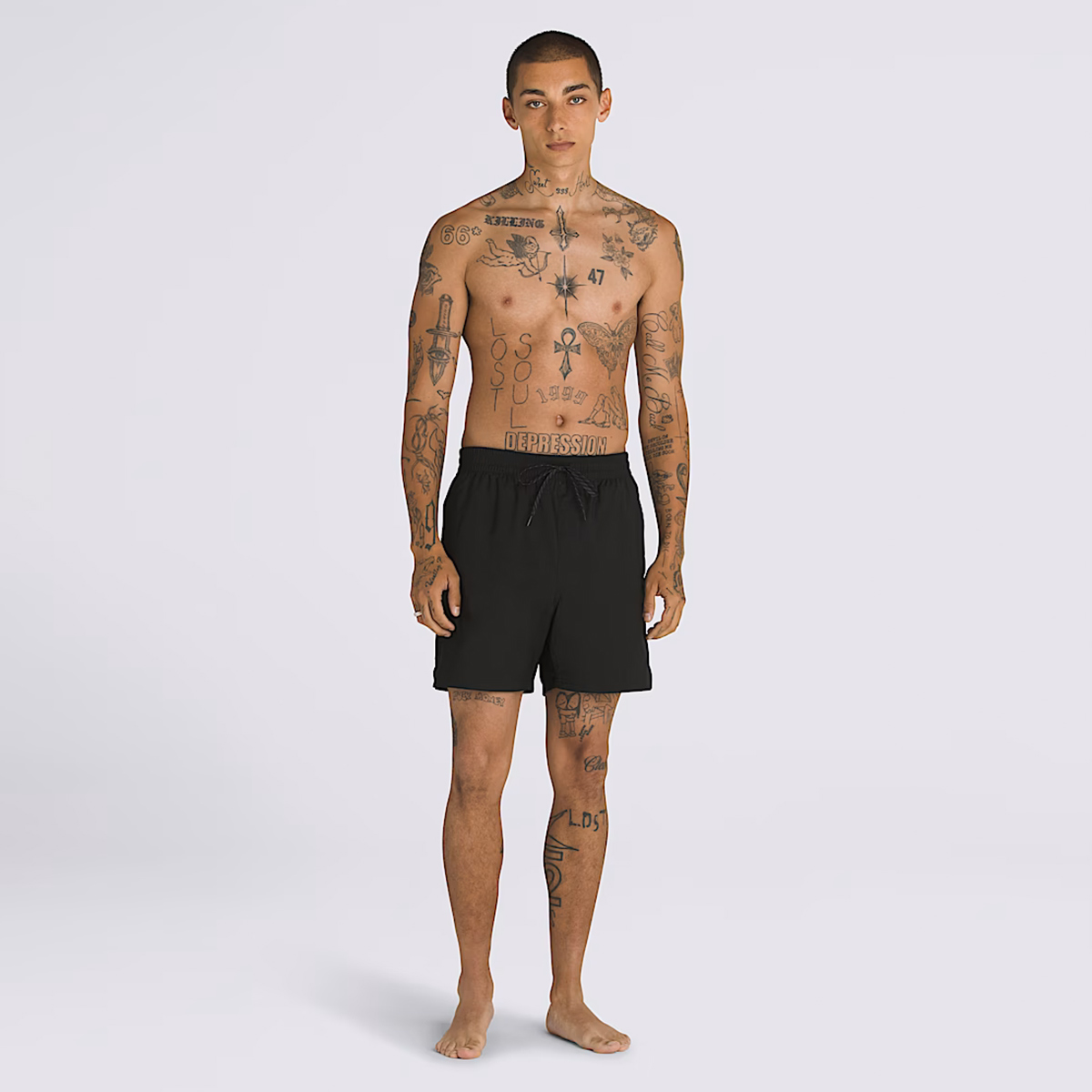 Vans Primary Solid Elastic Boardshort Black Vans Primary Solid Elastic Boardshort Black