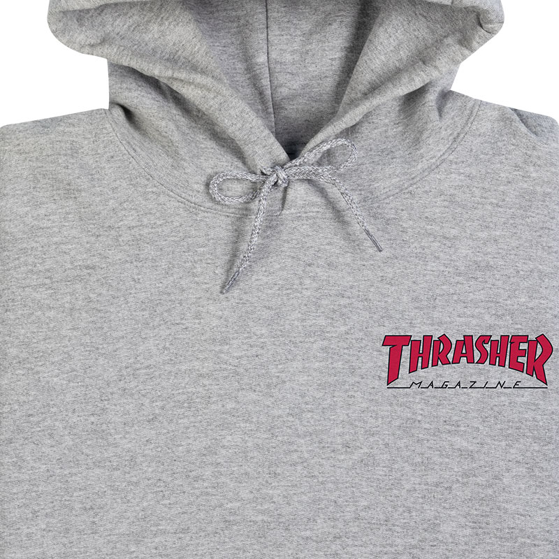 Thrasher Little Outline Hoodie Grey