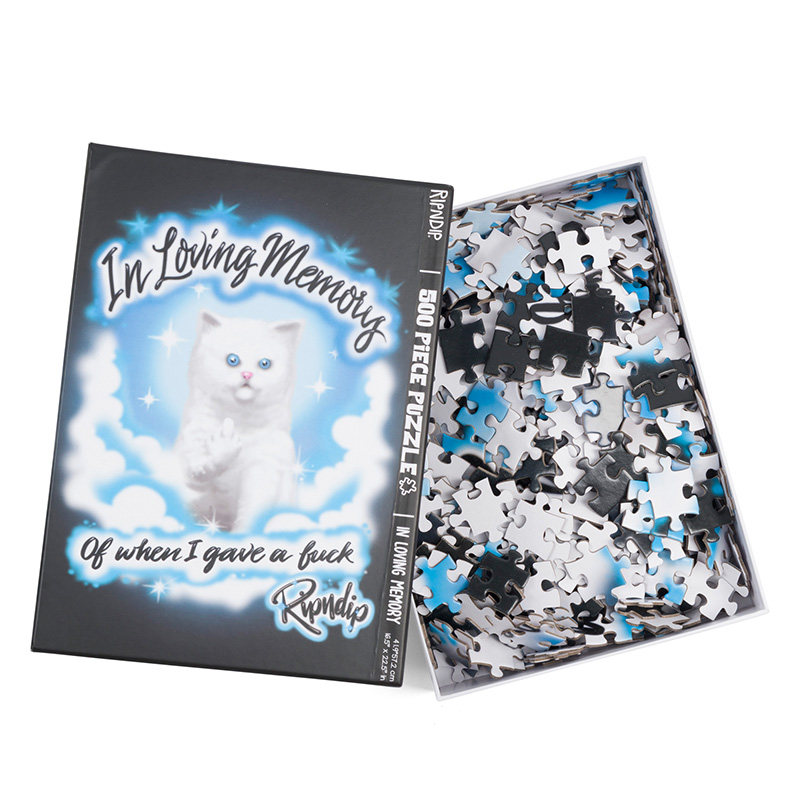 RIPNDIP In Loving Memory 500 Pc Puzzle Black RIPNDIP In Loving Memory 500 Pc Puzzle Black