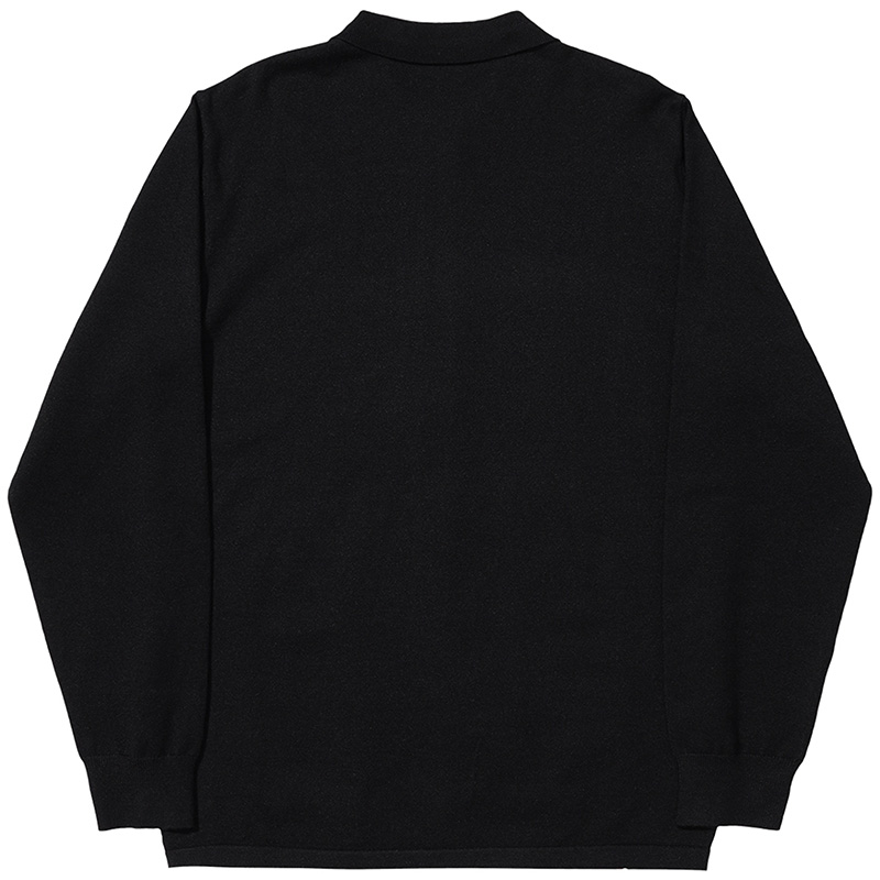 Helas Bundy Full Zip Knit Polo Black Helas Bundy Full Zip Knit Polo Black