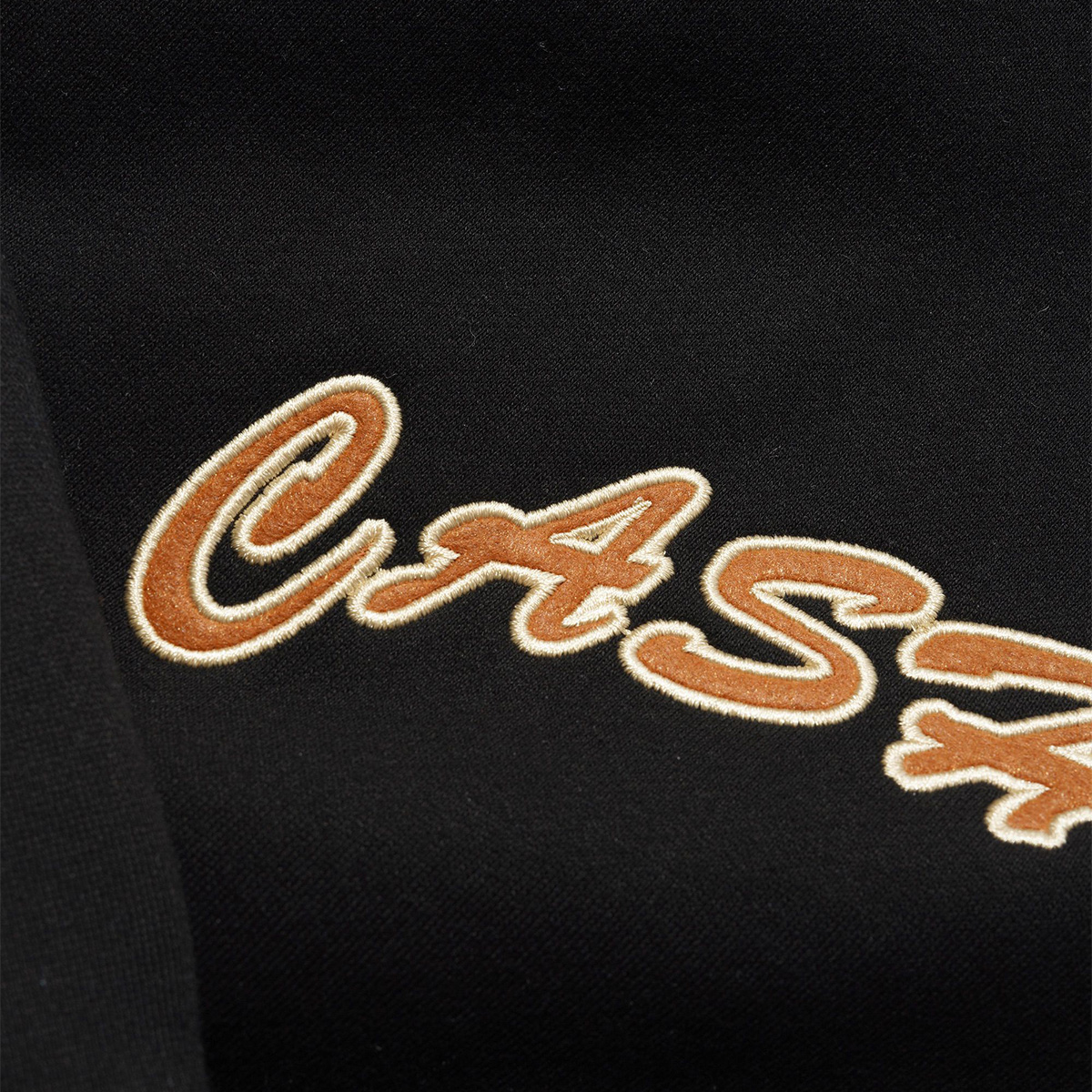 Cash Only Felt Applique Logo Hooded Sweater Black