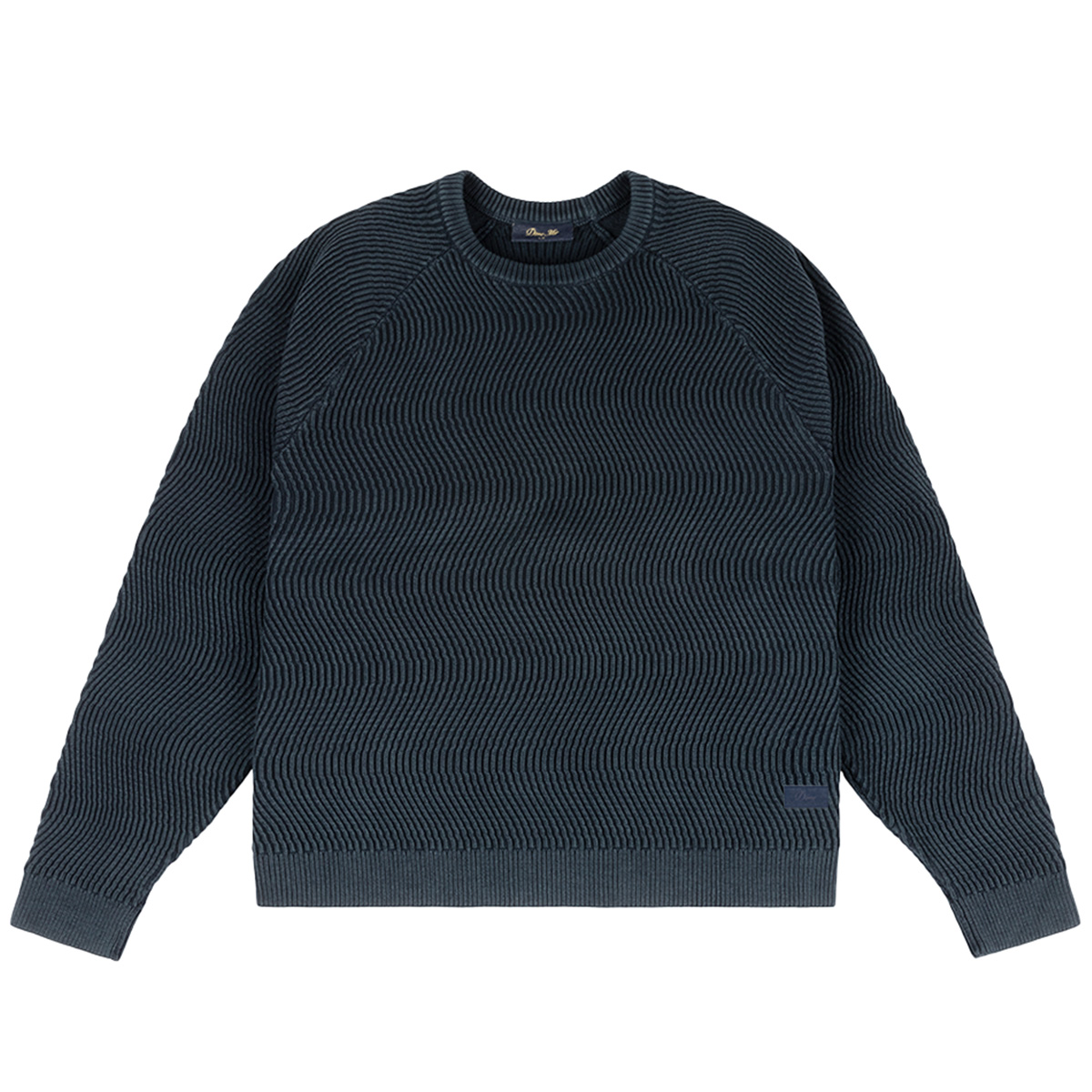 Dime Wave Knit Sweater Navy