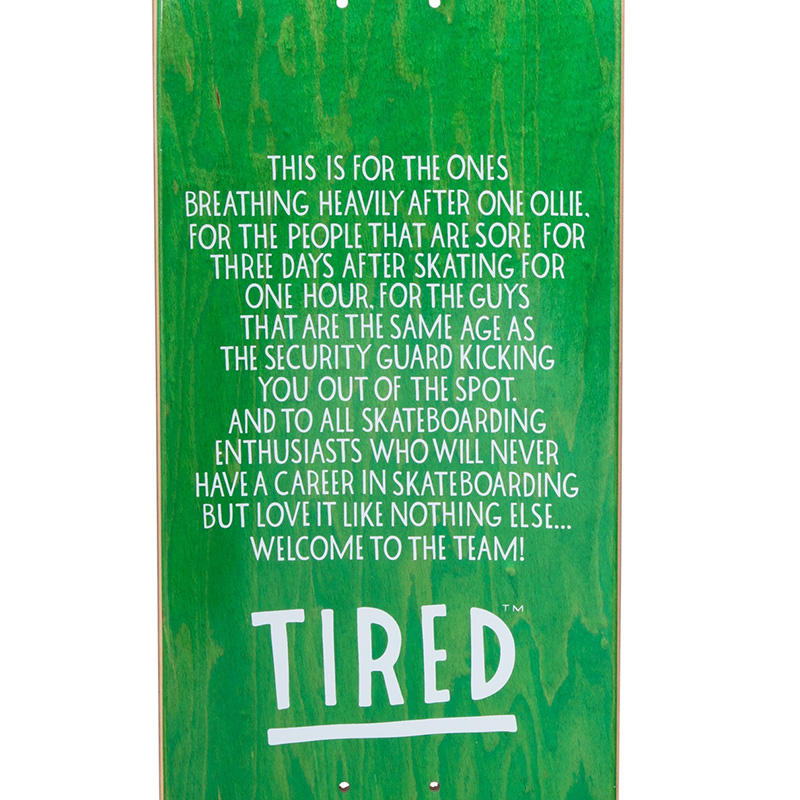 Tired Thumb Down Board Skateboard Deck 8.25 Tired Thumb Down Board Skateboard Deck 8.25