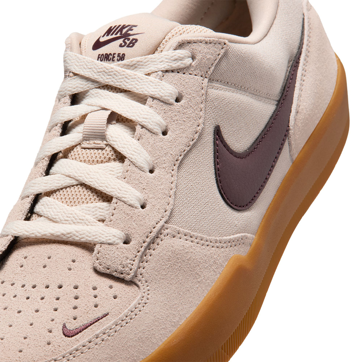 Nike SB Force 58 Cream Ii/Burgundy Crush-Gum Lt Brown-Phantom
