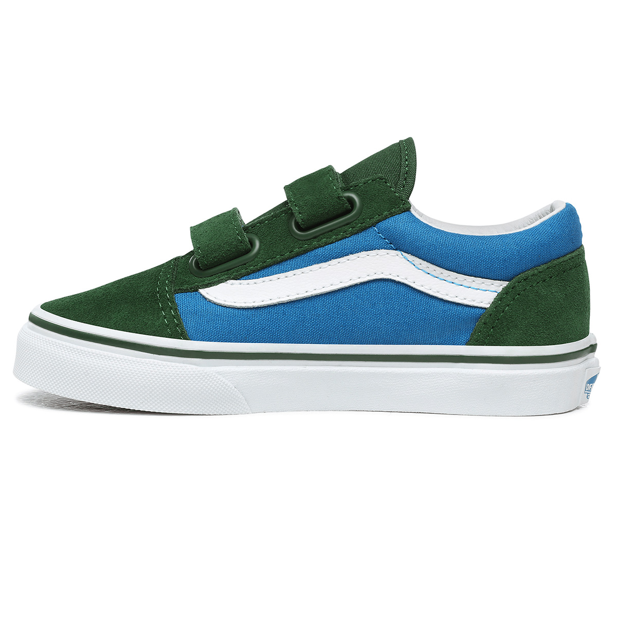 Vans Junior Old Skool V 2-Tone Mdtrnbl/Grnrpstrs Vans Junior Old Skool V 2-Tone Mdtrnbl/Grnrpstrs