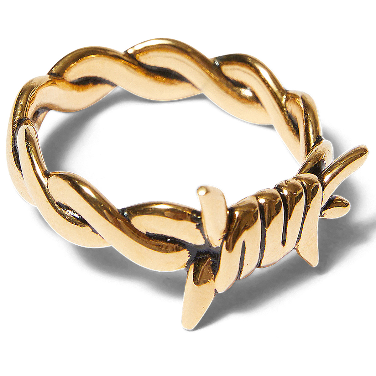 HUF Barbed Wire Ring Gold 8