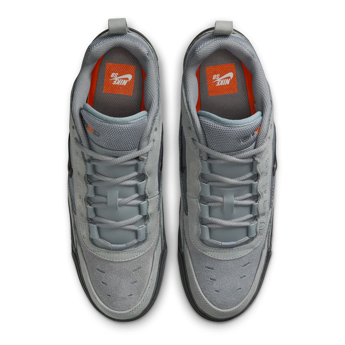 Nike SB Air Max Ishod Iso Cool Grey/Black-Cool Grey-Dk Grey-Gum Lt Brown-Safety Orange