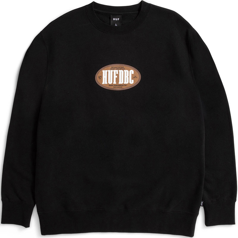 HUF Beat Creator Crewneck Sweater Black HUF Beat Creator Crewneck Sweater Black