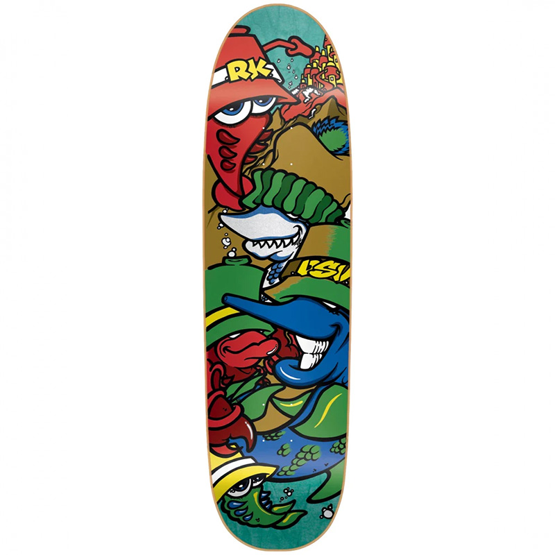 New Deal Knigge DSV Heat Transfer Skateboard Deck Teal 8.6