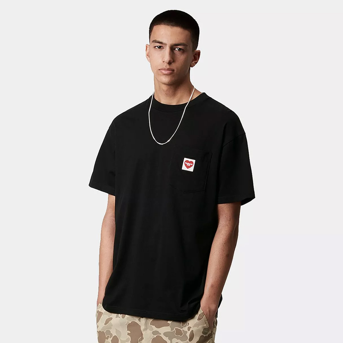 Carhartt WIP Pocket Heart T-Shirt Black/Red