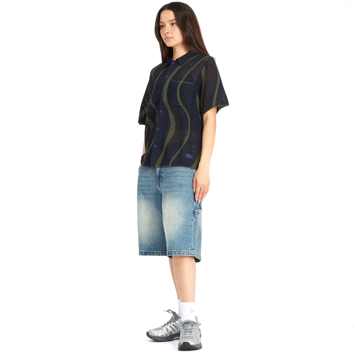 Dime Soleil Button Up Knit Navy