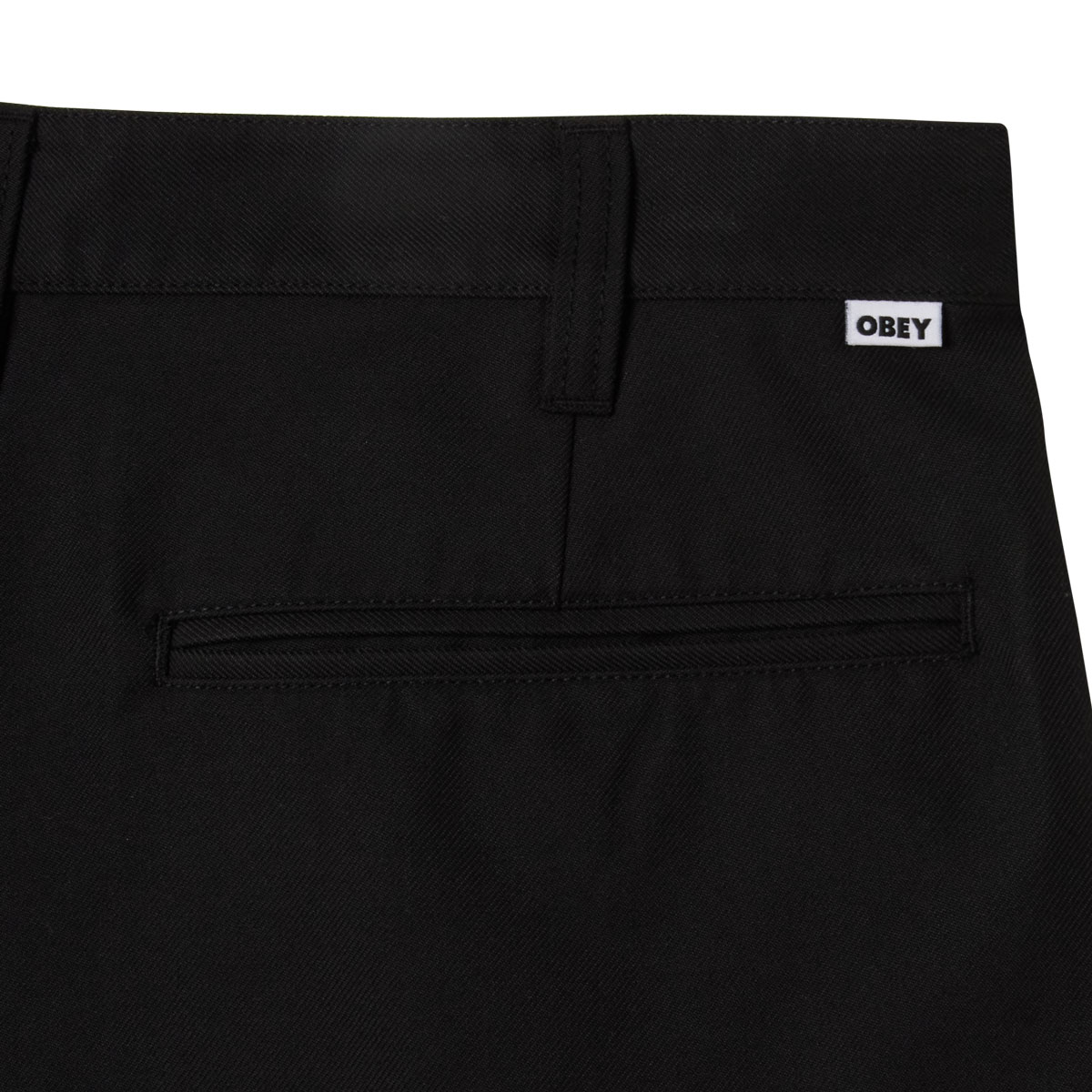 Obey Dean Pleated Short Black