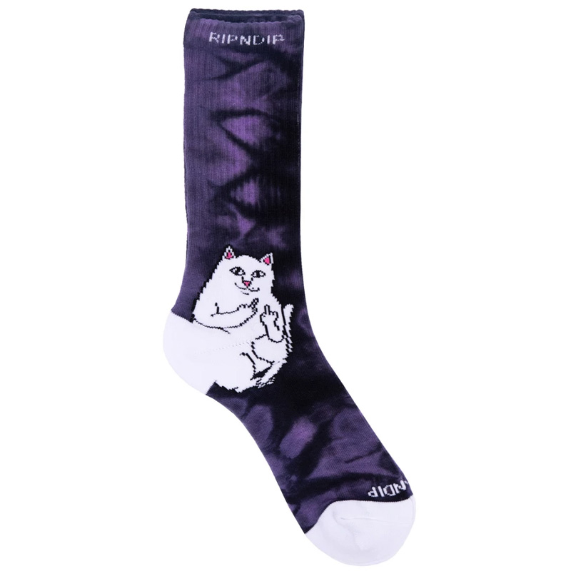RIPNDIP Lord Nermal Socks Purple Lightning RIPNDIP Lord Nermal Socks Purple Lightning
