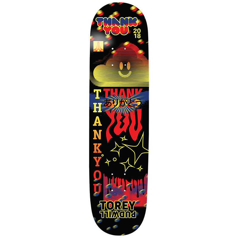 Thank You Torey Pudwill Fly Skateboard Deck Multi 8.0