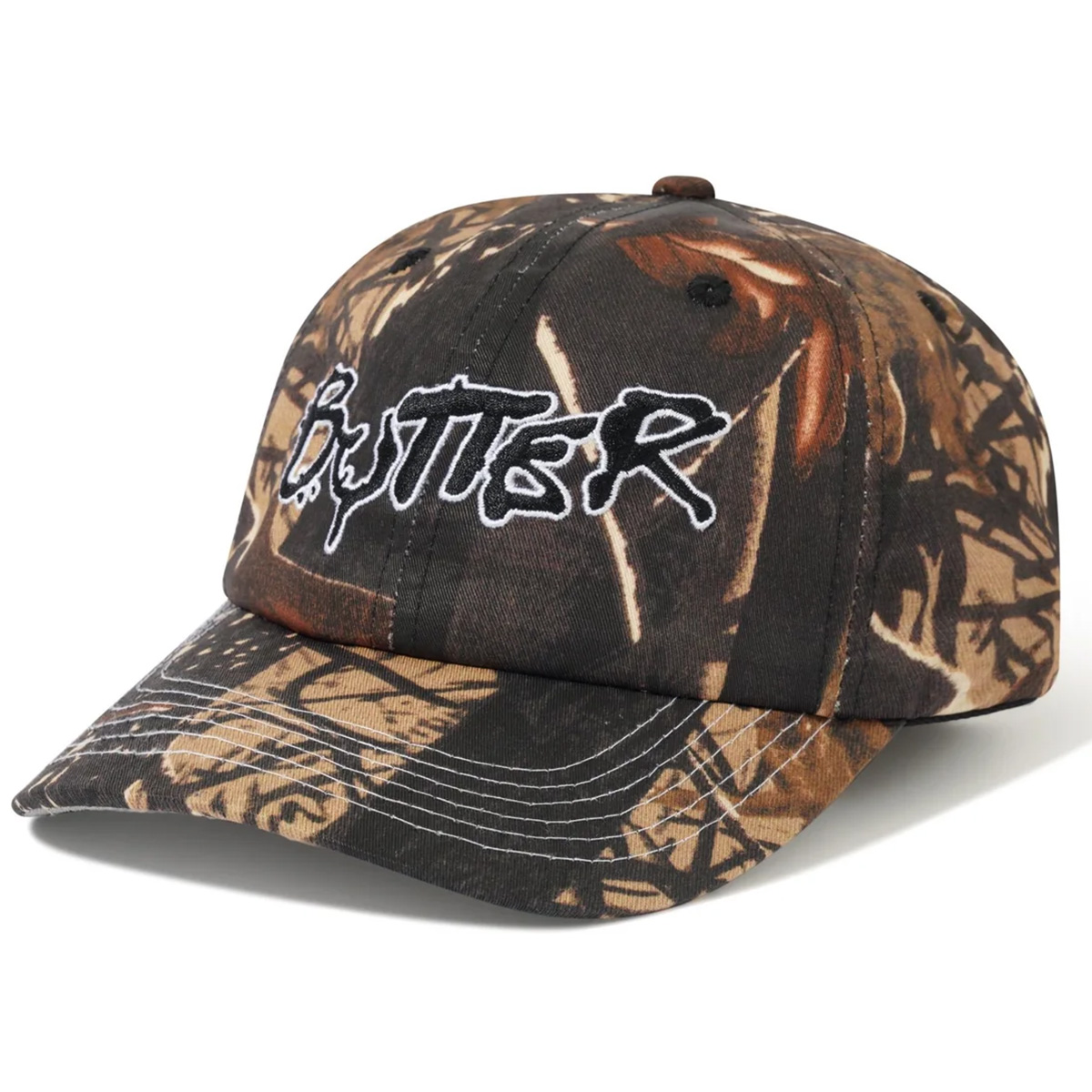 Butter Goods Radio 6 Panel Cap Forest Camo Butter Goods Radio 6 Panel Cap Forest Camo