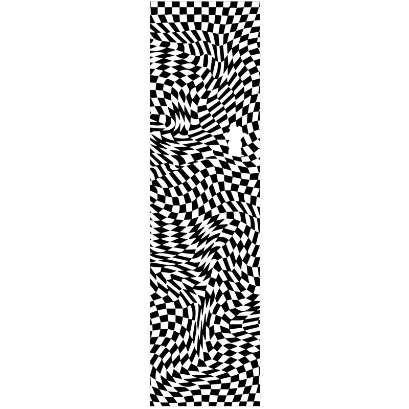 Grizzly Trippy Checkerboard Griptape Sheet Black 9.0