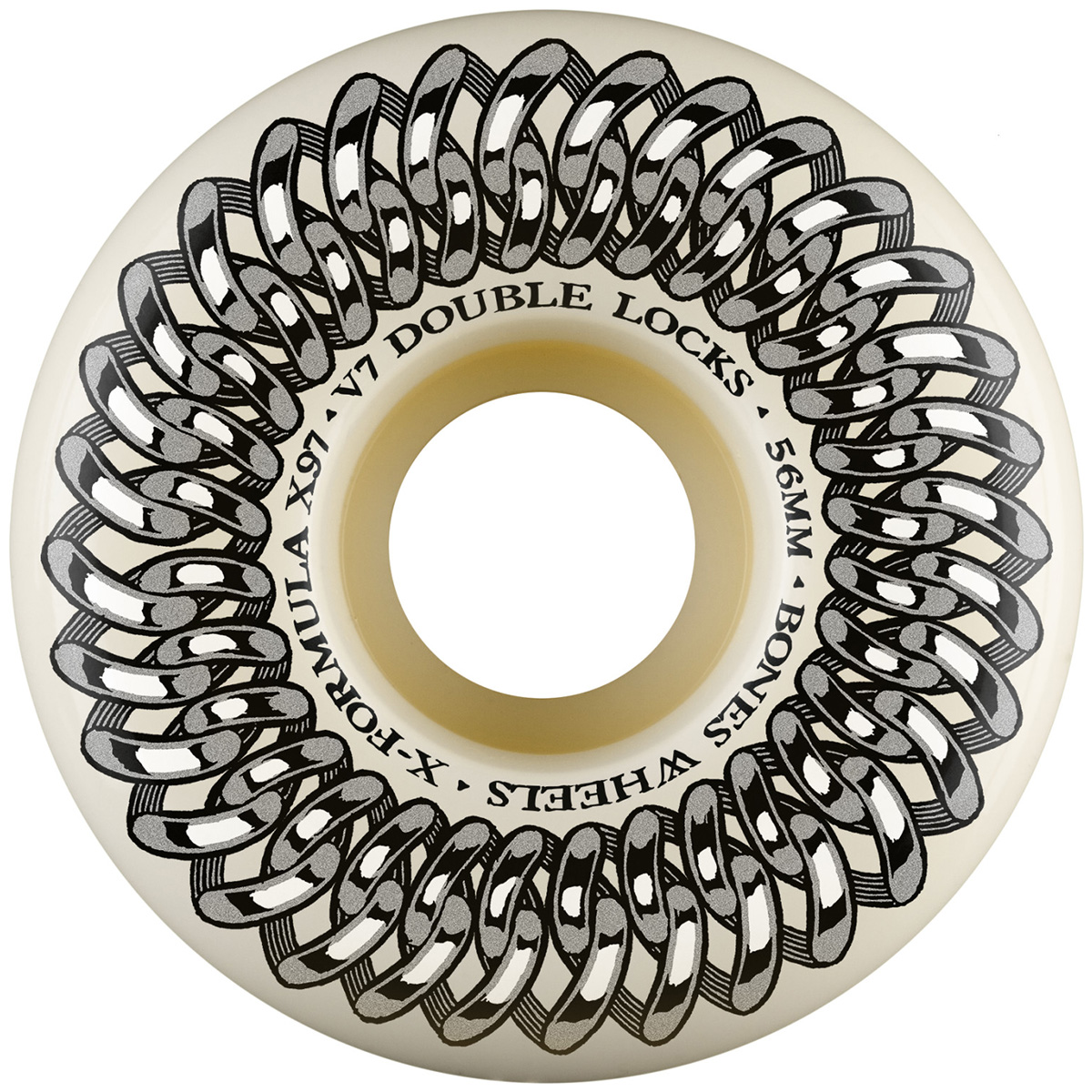 Bones X Formula V7 Double Lock Wheels Silver 97A 56mm