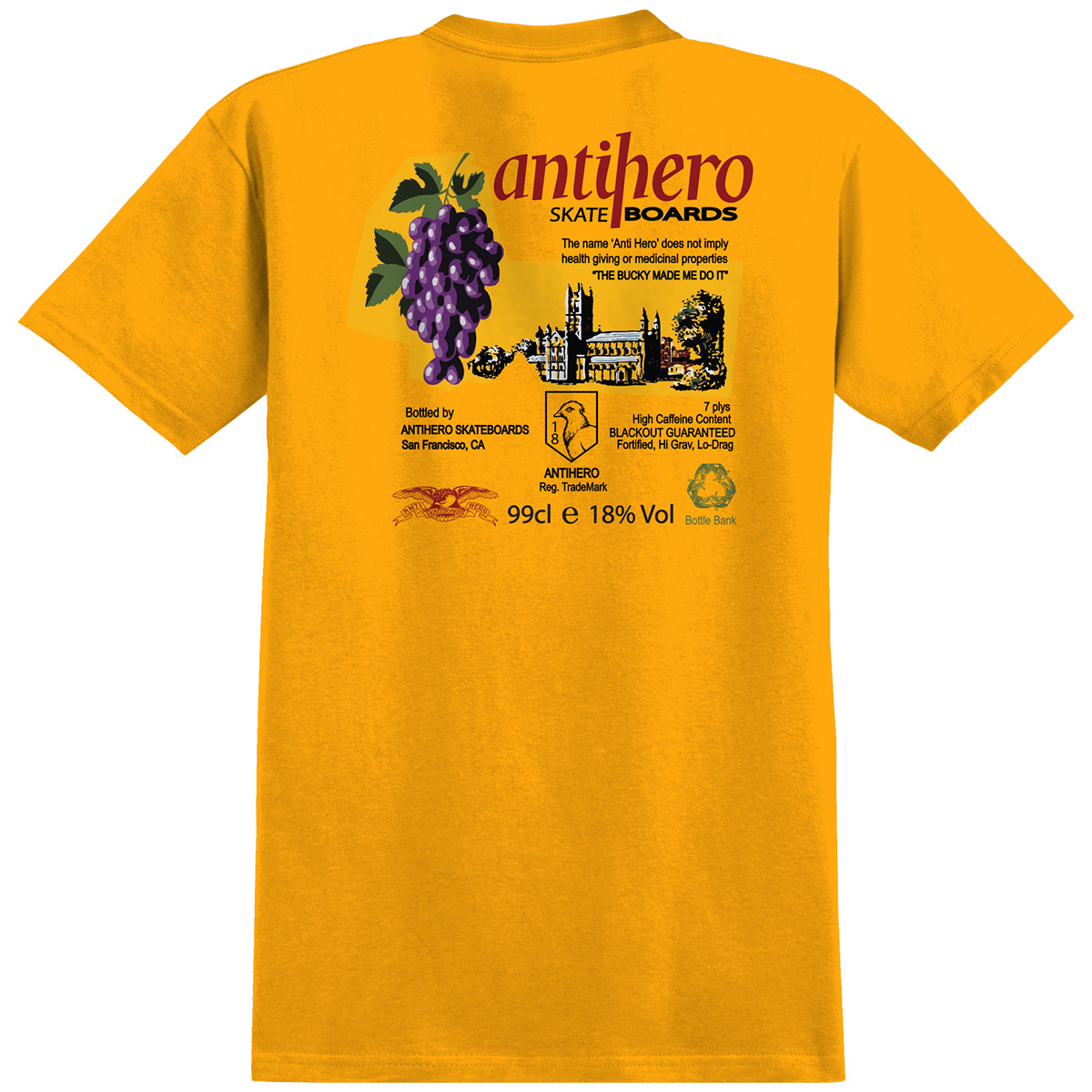 Anti Hero The Bucky Ringspun T-Shirt Gold