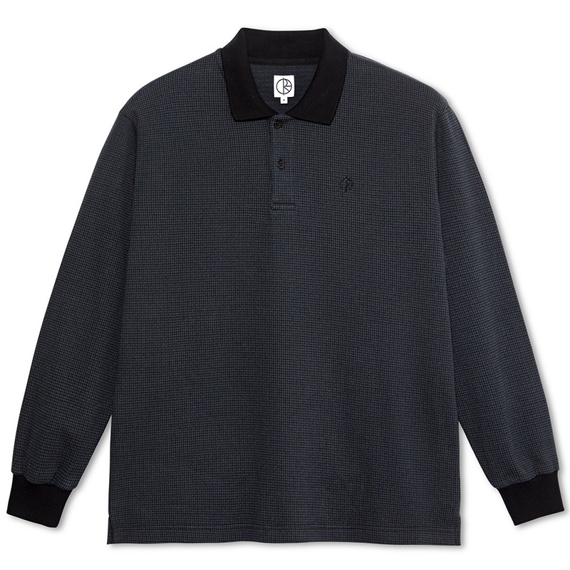 Polar Polo LS Shirt Houndstooth Black/Grey Polar Polo LS Shirt Houndstooth Black/Grey