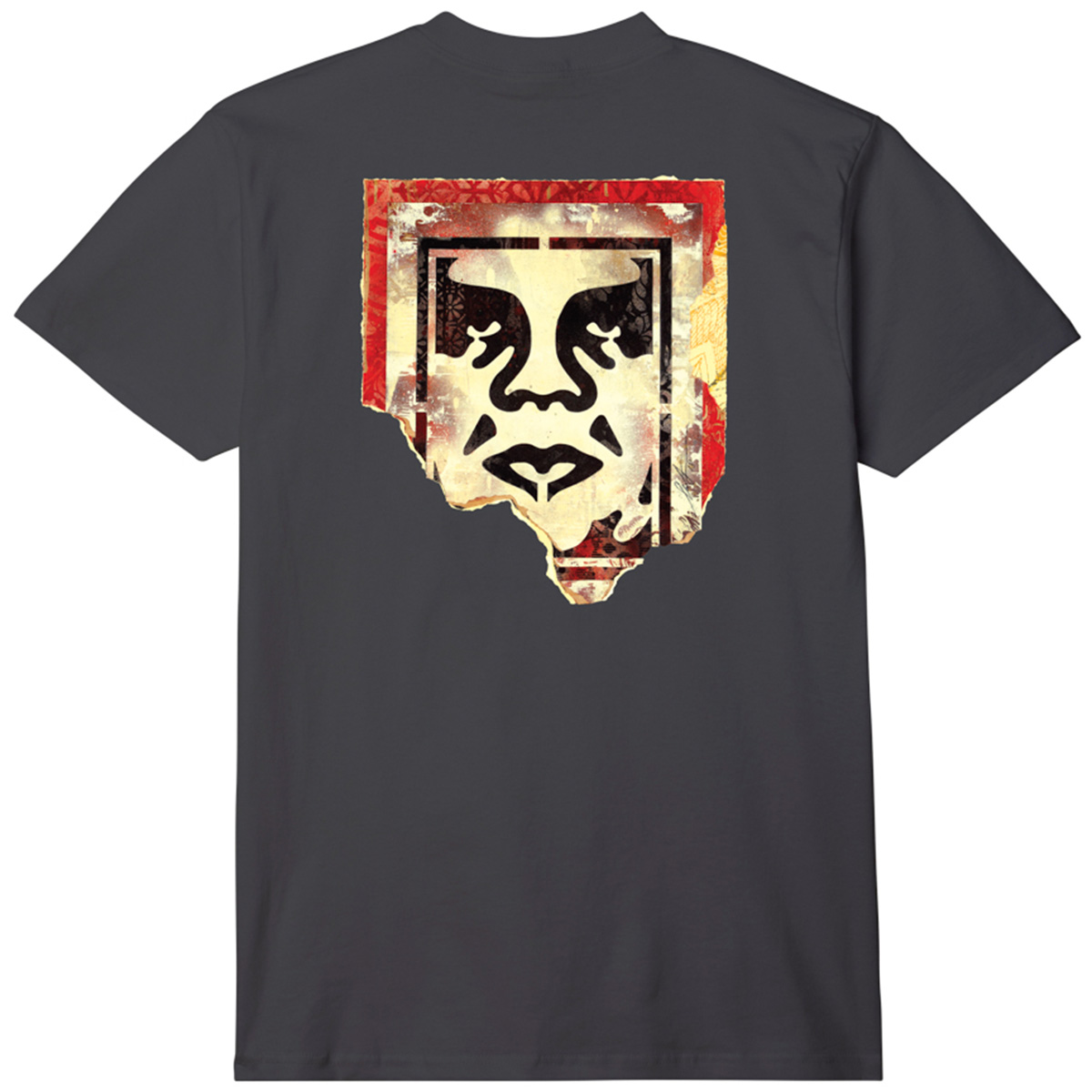 Obey Ripped Icon T-Shirt Black Obey Ripped Icon T-Shirt Black