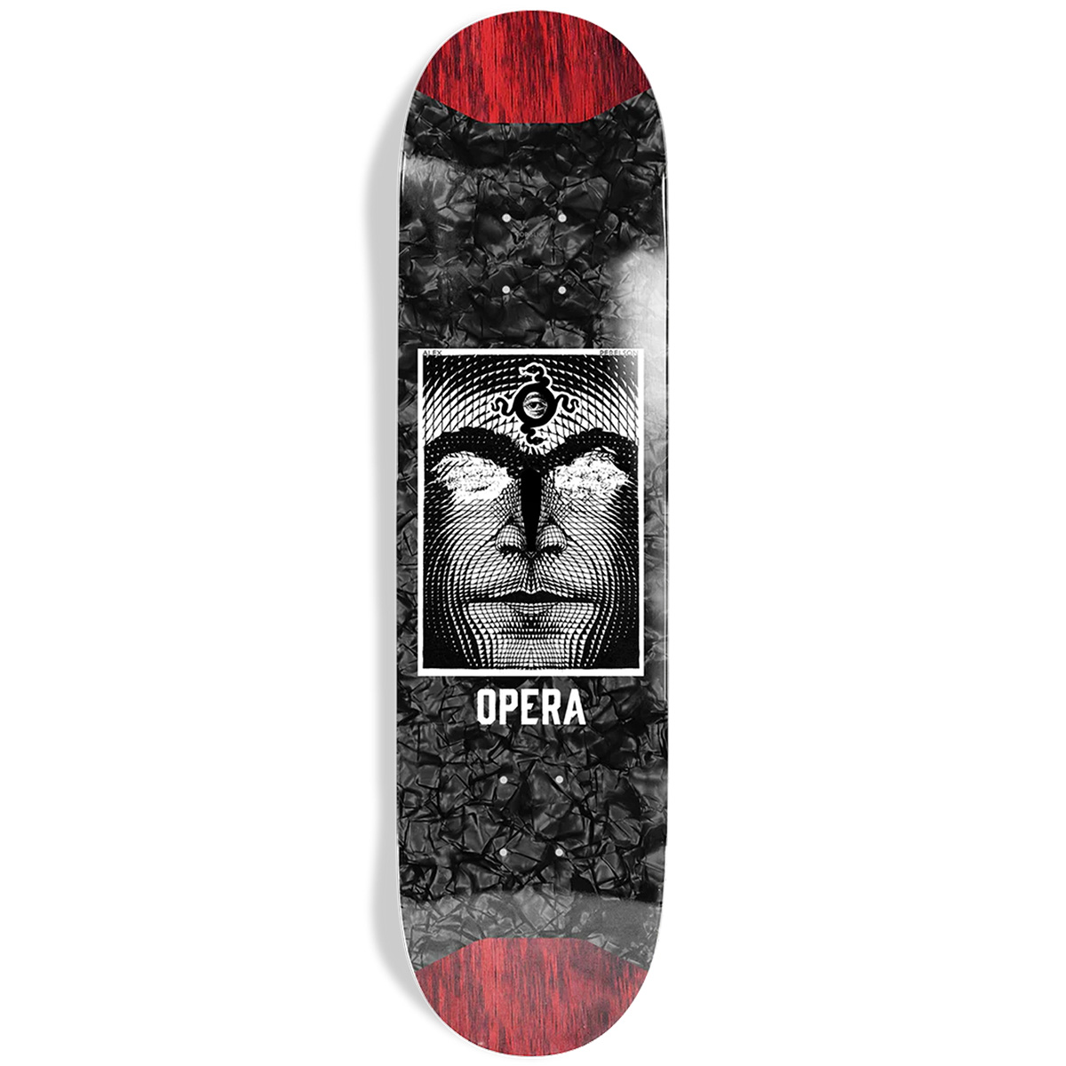 Opera Alex Perelson No Evil Slick Shield Skateboard Deck 8.38 Opera Alex Perelson No Evil Slick Shield Skateboard Deck 8.38