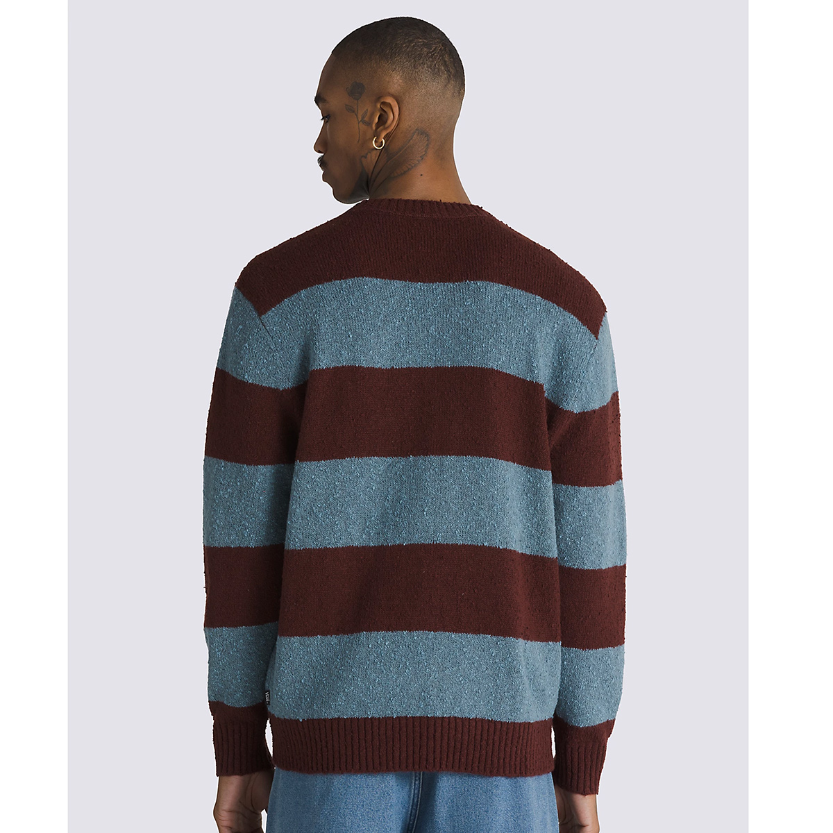 Vans Darby Stripe Crew Sweater Bitter Chocolate/Bstone Vans Darby Stripe Crew Sweater Bitter Chocolate/Bstone