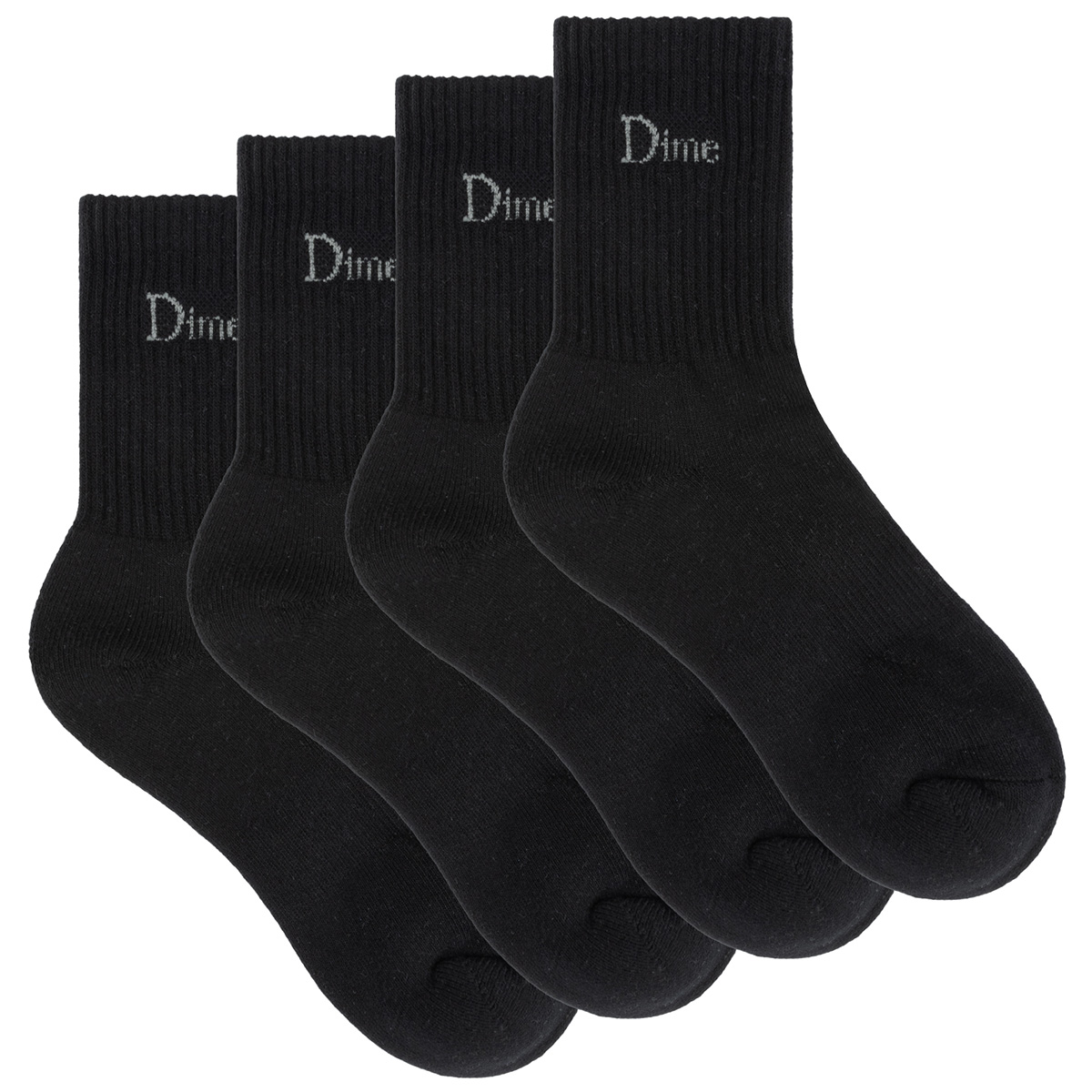 Dime Classic 2 Pack Long Socks Black