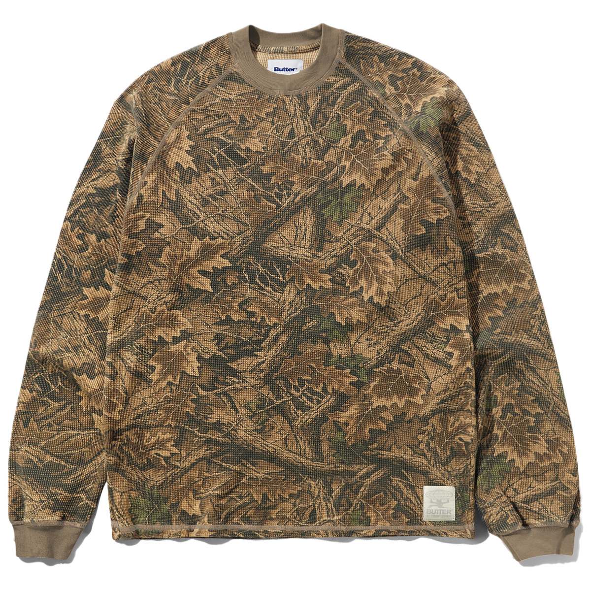 Butter Goods Waffle Longsleeve Top Forest Camo