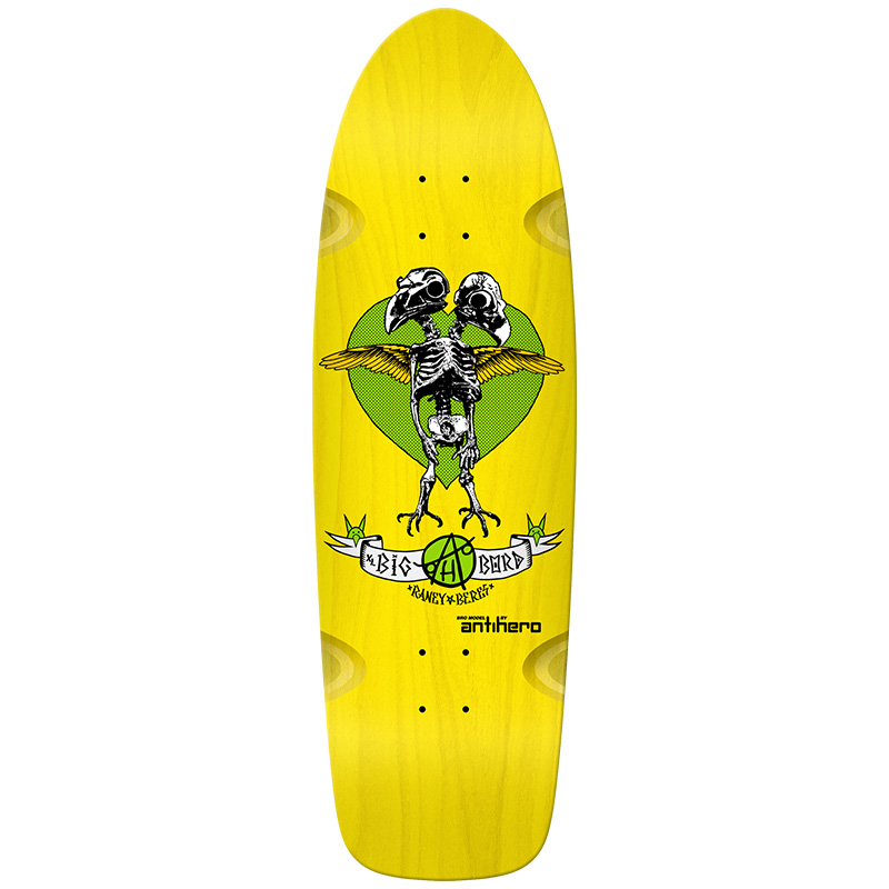 Anti Hero Raney Big Bord Skateboard Deck Yellow 10.125 Anti Hero Raney Big Bord Skateboard Deck Yellow 10.125