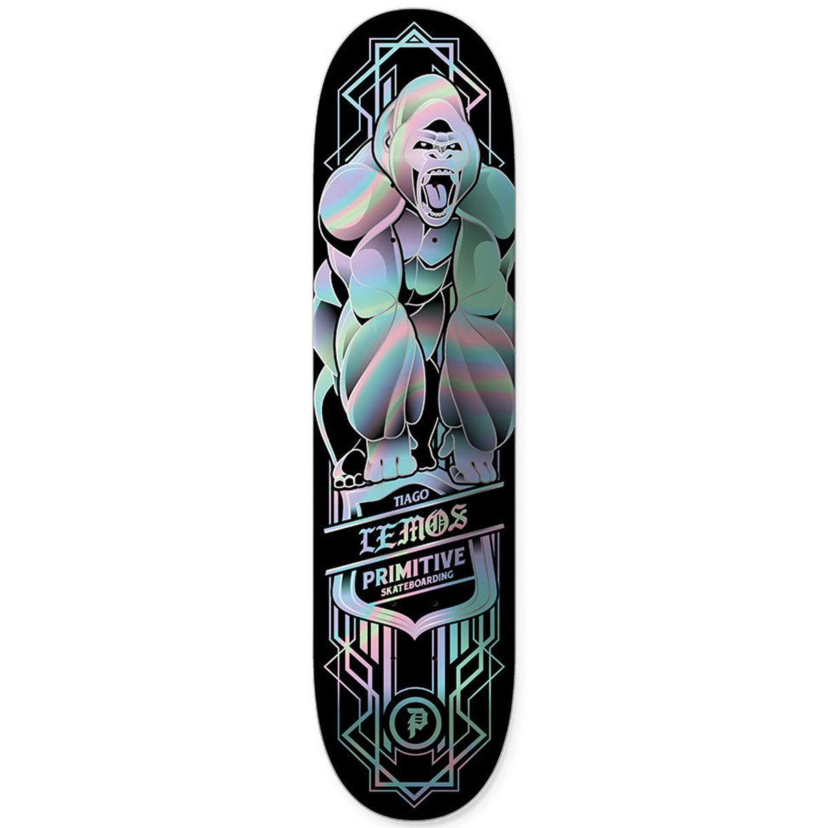Primitive Lemos Gorilla Spectra Skateboard Deck Black/Foil 8.0